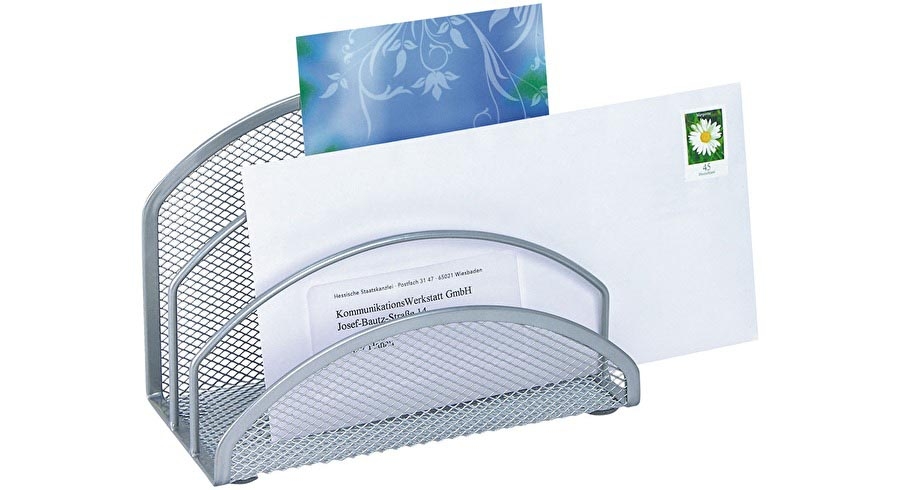 photo WEDO Présentoir pour lettres métal 65354 argent 3 compartements
