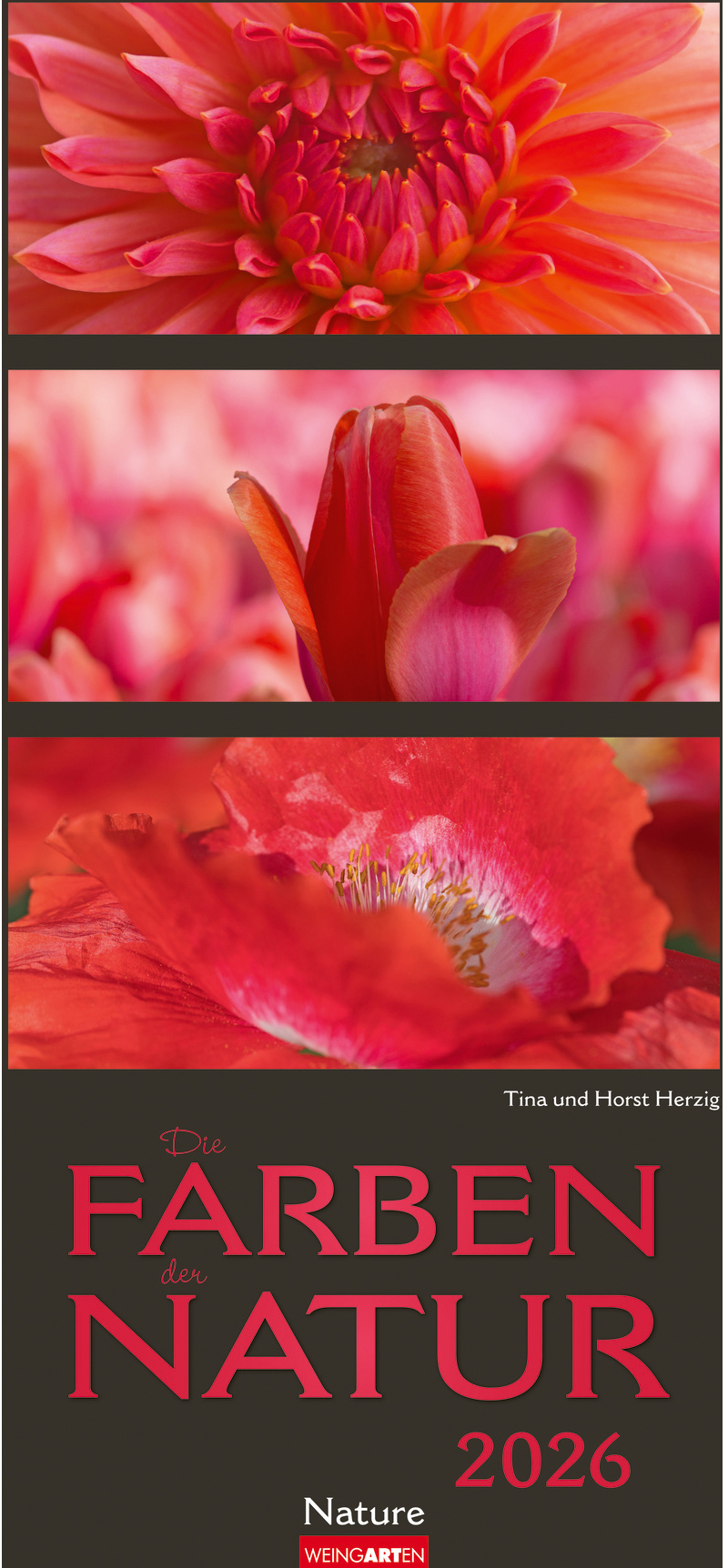 photo WEINGARTEN Calendrier 2026 3226100+26 Farben der Natur DE 33x68cm