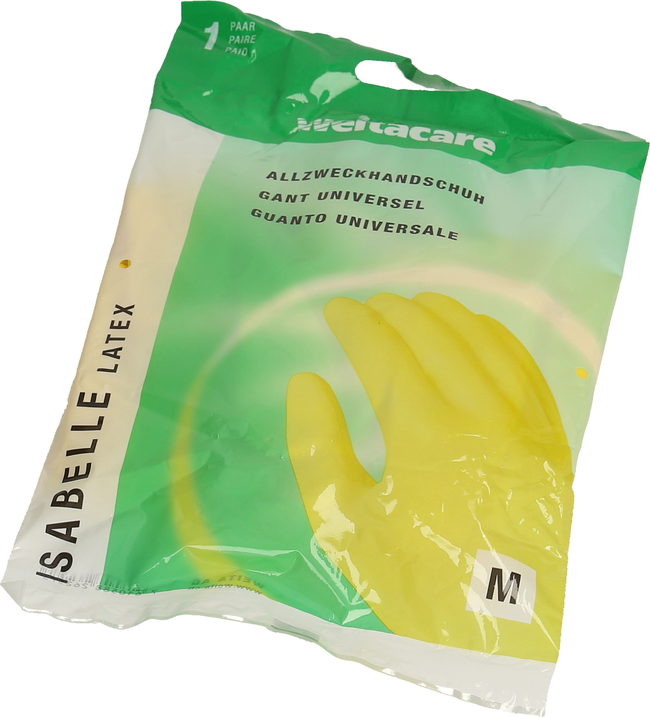 photo WEITA Gant Latex Gr.M 262571 / RF-1 Isabelle, jaune 30cm/0.45mm