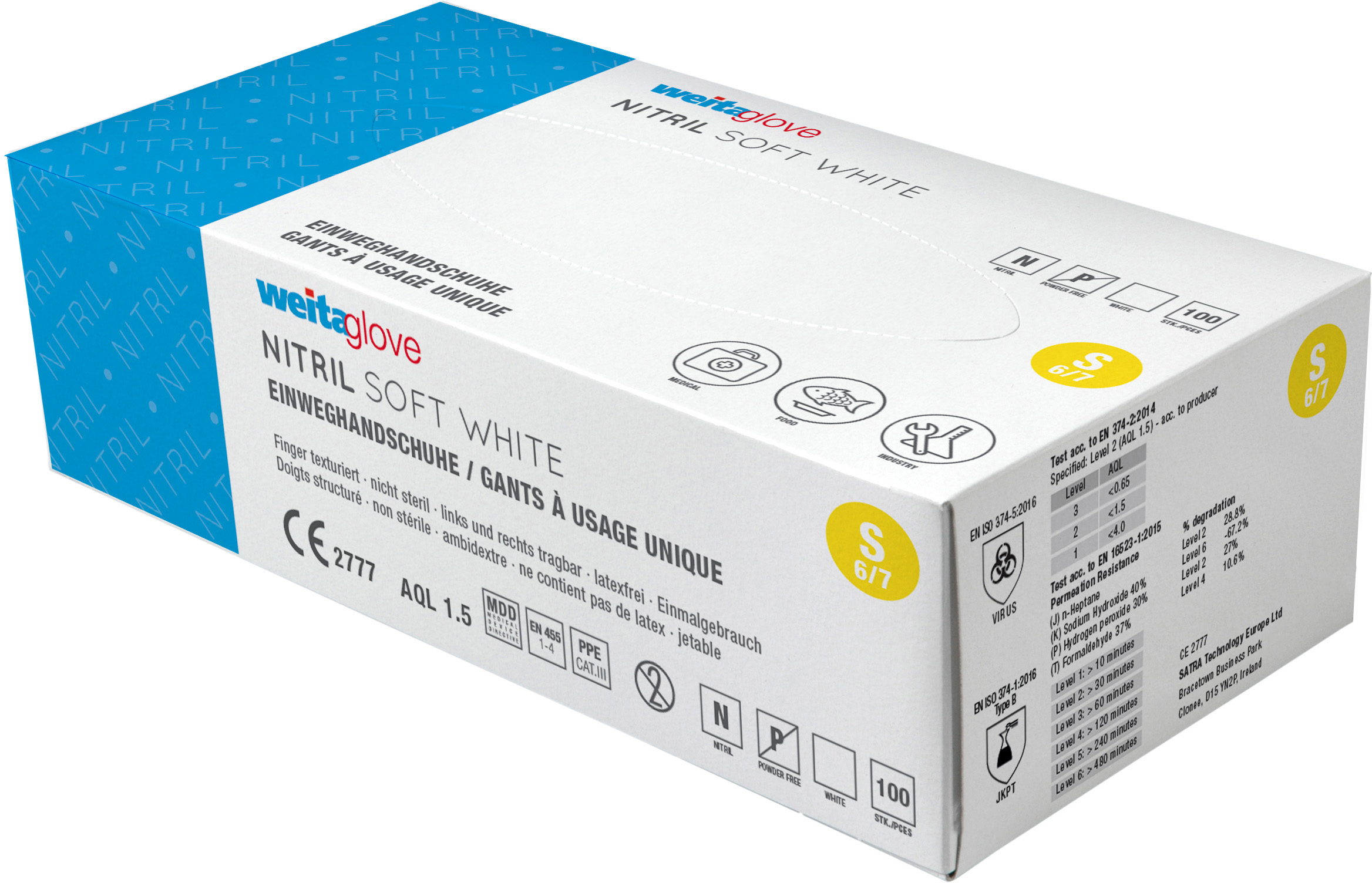 photo WEITA Gants jetables Vinyl S 270301 transparent 100 pièces