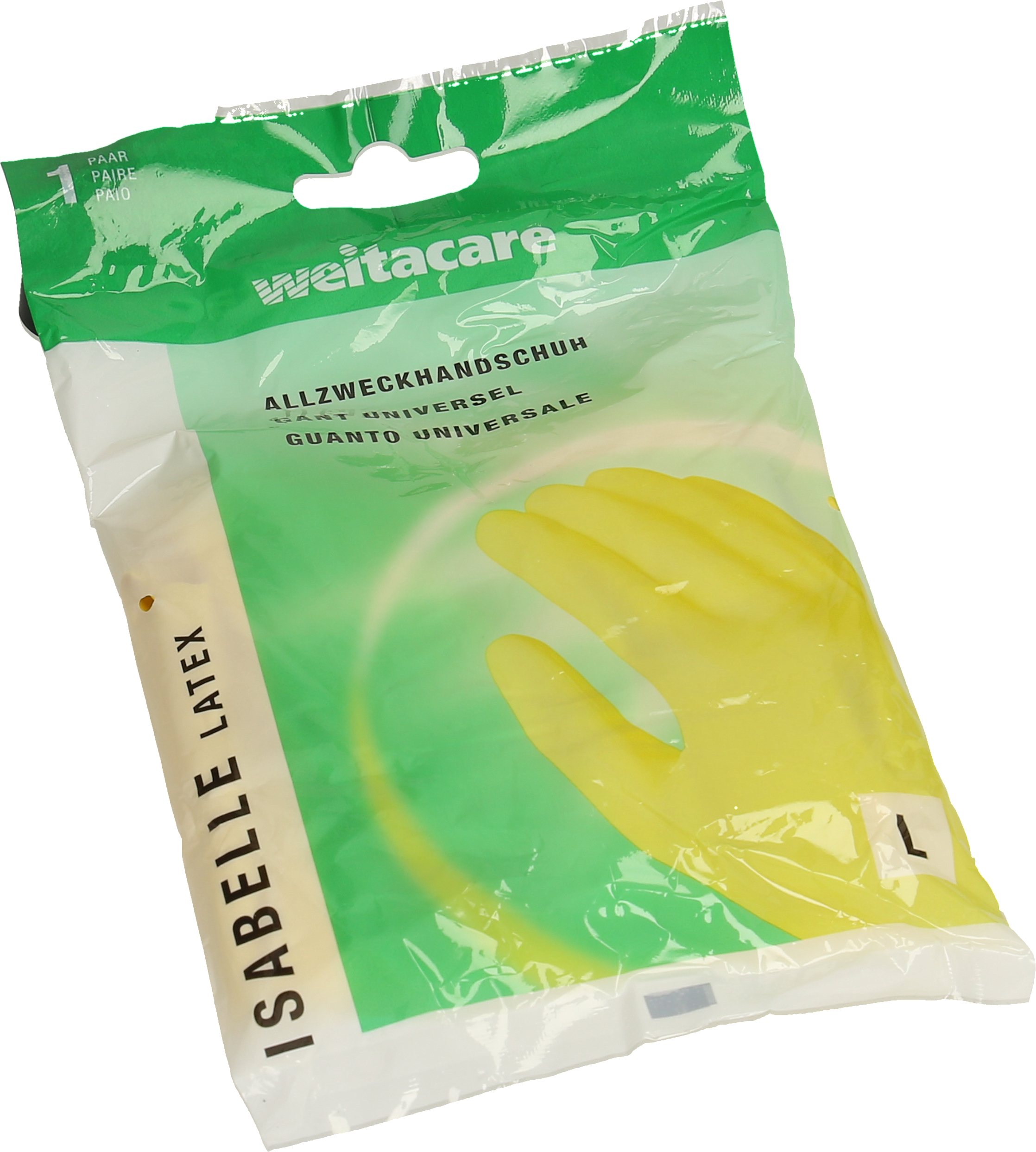 photo WEITA Gant Latex Gr. L RF-1 / 262581 Isabelle, jaune 30cm/0.45mm