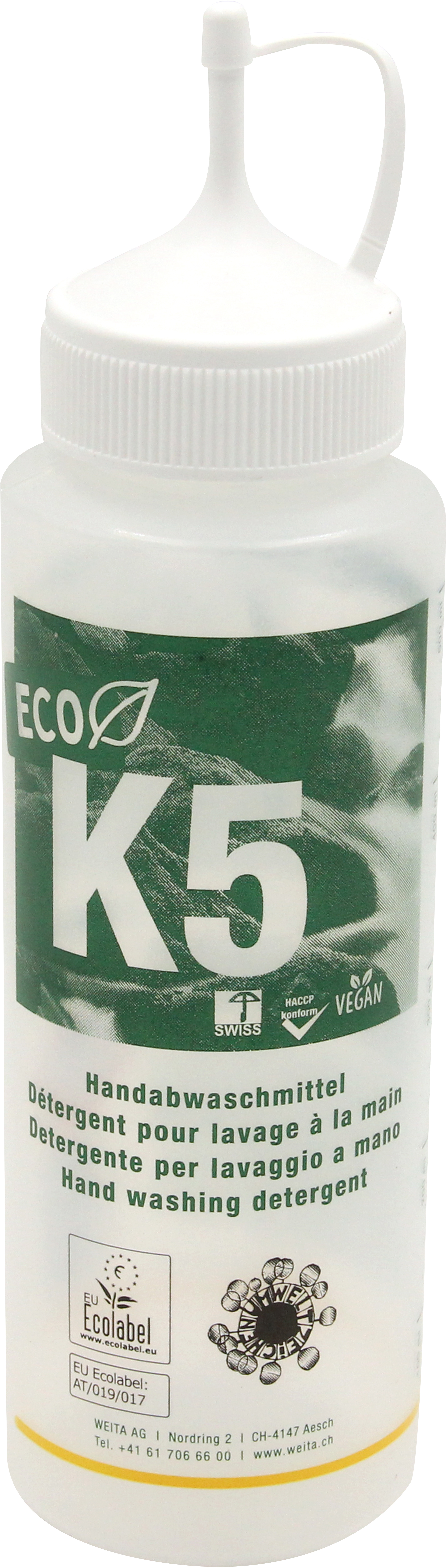 photo WEITACLEAN Détergent lavage main 500ml 75486.14399 K5 ECO, bouteille vide