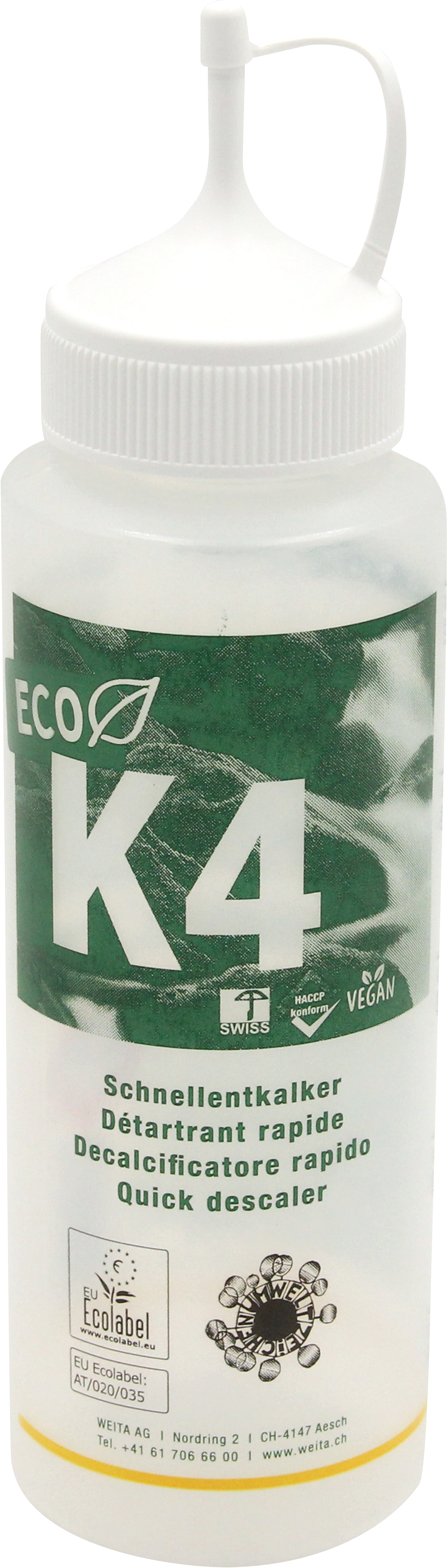 photo WEITACLEAN Détartrant rapide 500ml 75487.14399 K4 ECO, bouteille vide