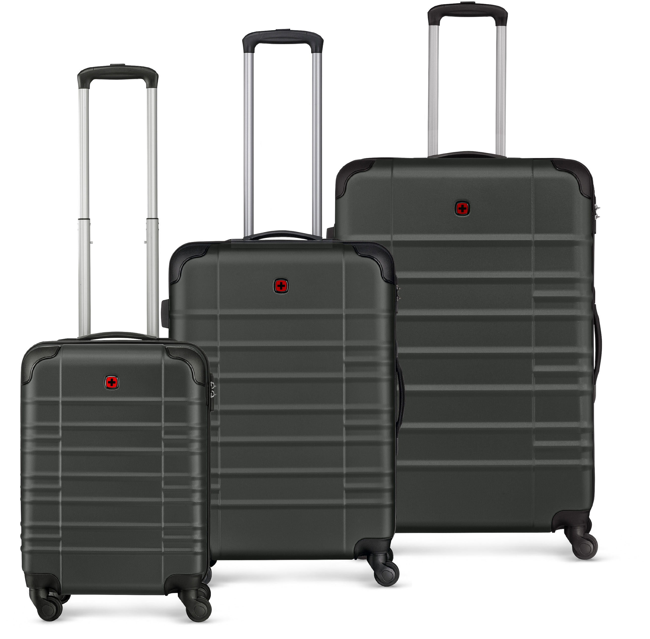 photo WENGER Amplar Hardside Luggage 653305 3er Set S M L Anthracite