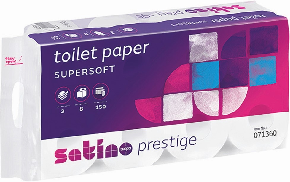 WEPA Papier toilette Prestige 600935 150 Coupons, 8 rotoli 150 Coupons, 8 rotoli