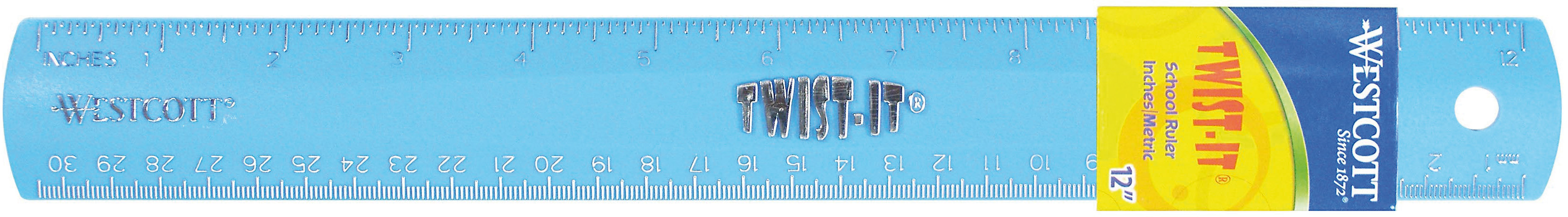 WESTCOTT Règle plastique 30cm E-10119 00 coloré ass.