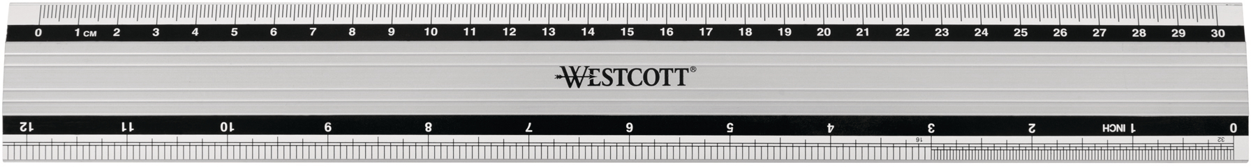 WESTCOTT Règle Alu 30cm E-1019100 cm/inch scala