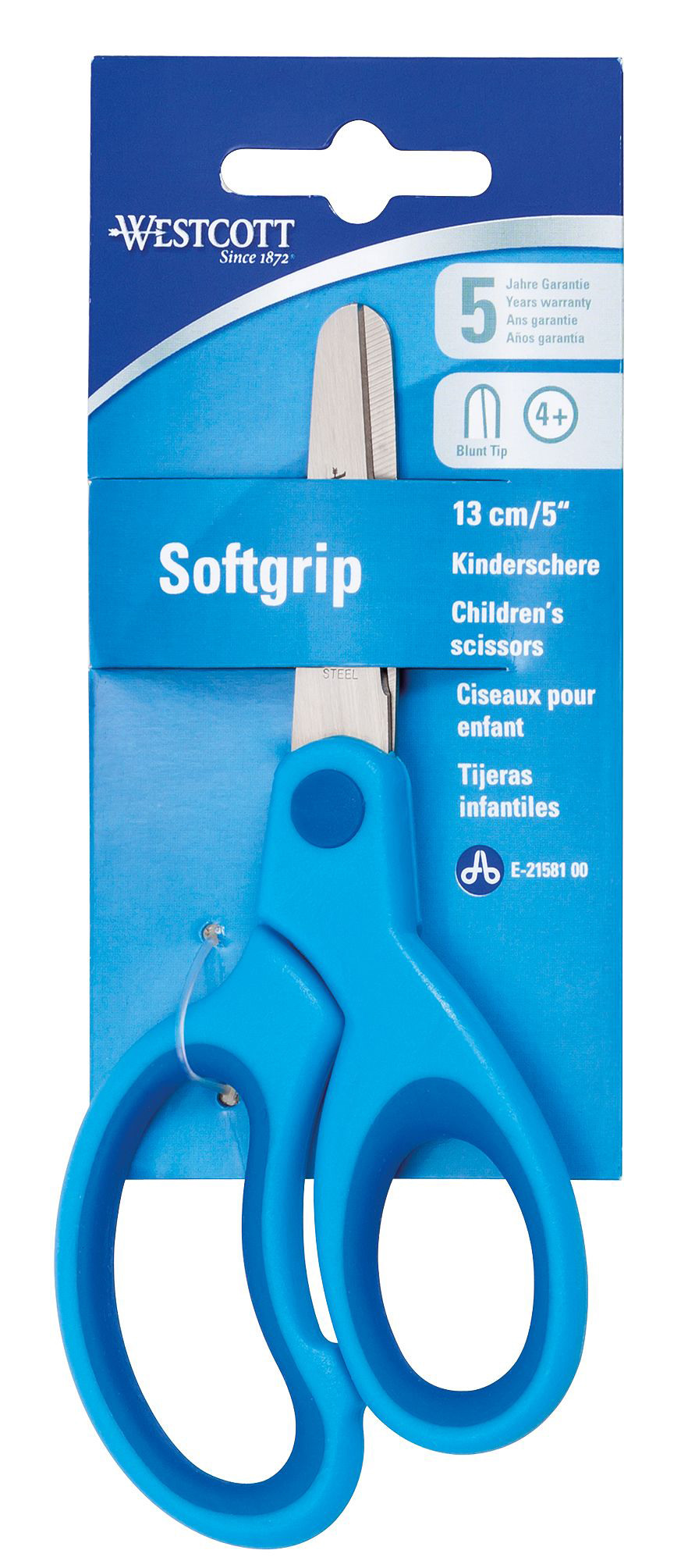 WESTCOTT Softgrip Kids 13cm E-2158100 blau