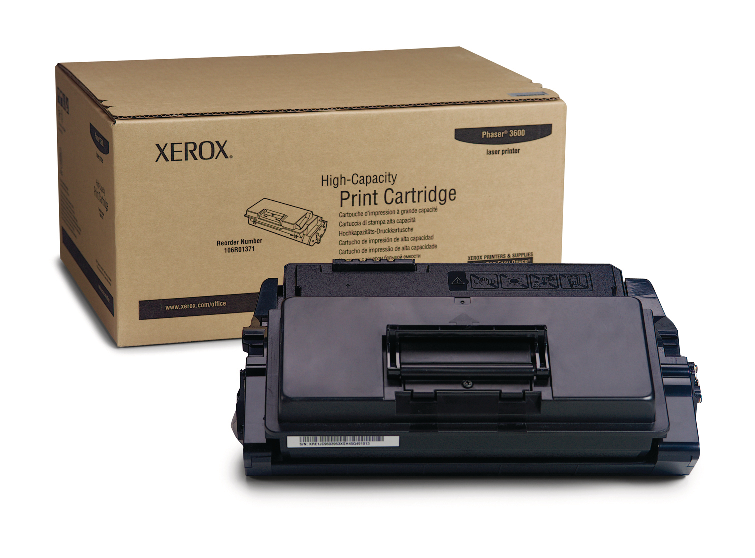 photo XEROX Cartouche toner HY noir 106R01371 Phaser 3600 14'000 pages