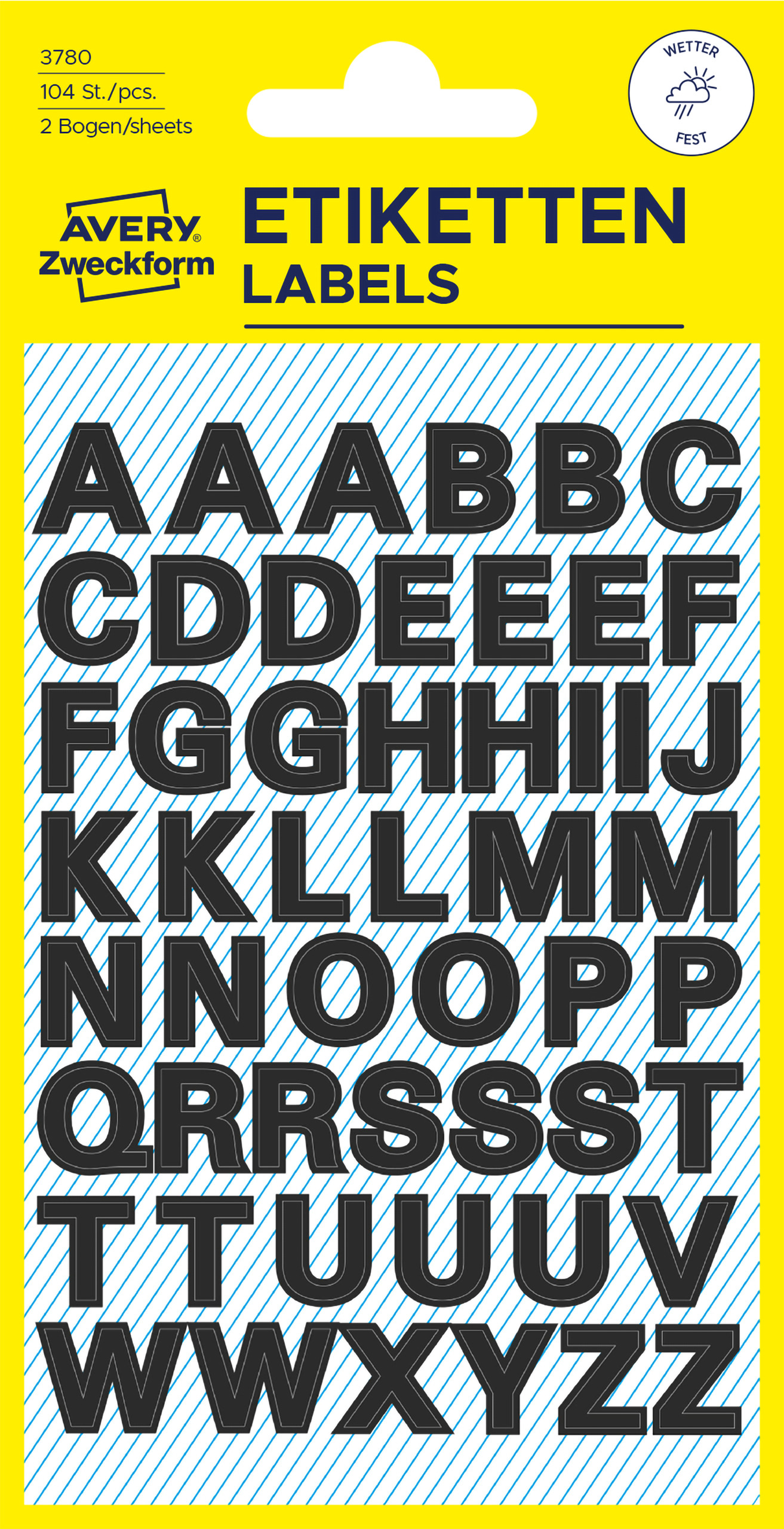 photo Z-DESIGN Sticker Home Letters 3780 noir, emploi exter. 104 pcs.