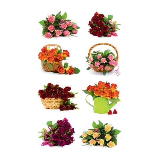 Z-DESIGN Sticker flowers/panier 54485 2 flls., 76x120mm