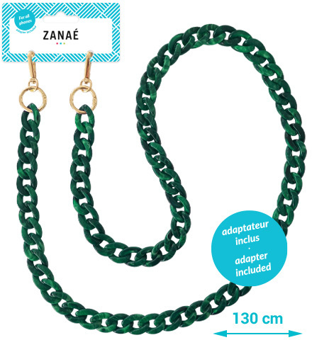 photo ZANAÉ Phone Necklace Jade 17375 Mineral Spring green