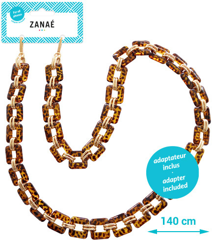 ZANAÉ Phone Necklace Golden Fire 17445 Leopard & Gold animal print Leopard & Gold animal print