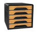 CEP Schubladenbox Smoove Silva 7-111 5 Schubladen schwarz/bambus