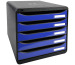 EXACOMPTA Schubladenbox 3097203D BIG-BOX Plus 5, Eco, blau