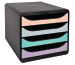 EXACOMPTA Schubladenbox Aquarel A4+ 3104296D Big Box, schwarz/glossy