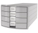HAN Schubladenbox IMPULS A4/C4 1012-11 grau, 4 geschl. Schubladen