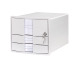 HAN Schubladenbox IMPULS A4/C4 1018-12 weiss, 3 geschl. Schubladen