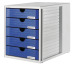 HAN Systemboxen 5 Fächer 1450-14 lichtgrau/blau