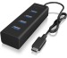 ICY BOX 4 Port Hub Type C USB 3.0 IBHUB1409 Aluminium black