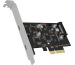 ICY BOX PCIe-Karte, 2x USB 3.1 Gen2 IBPCI1901 Type-C® Schnittstellen