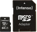INTENSO Micro SDXC Card PREMIUM 64GB 3423490 with adapter, UHS-I