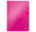LEITZ Spiralbuch WOW PP A4 46370023 liniert, pink 80 Blatt