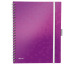 LEITZ Spiralbuch WOW A4 46440062 violett