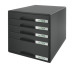 LEITZ Schubladenbox Plus schwarz 52110095 5 Fächer