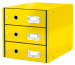 LEITZ Schubladenset Click&Store A4 60480016 gelb 3-Schubladen