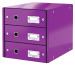 LEITZ Schubladenset Click & Store A4 60480062 violett 3 Schubladen