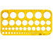 M+R Lochkreisschablone 1-36mm 785230670 gelb-transparent