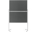 MAGNETOP. Design-Moderatorentafel Filz 1151301 grau, klappbar 1200x1500mm