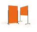 MAGNETOP. Design-Moderatorentafel VP 1181244 orange, Filz 1000x1800mm