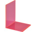 MAUL Buchstütze 10x10x13cm 3513621 transparent pink 2 Stück