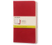 MOLESKINE Notizheft Cahier A5 103-8 blanko, rot 3 Stück