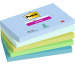 POST-IT Block Super Sticky Oasis 6555SSOAS 5-farbig, 6x90 Blatt 127x76m