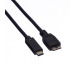 ROLINE USB-C-Micro B, Datenkabel 11.02.900 Black, ST/ST, 3.2 Gen2 1m