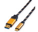 ROLINE USB-A-C, Lade & Datenkabel 11.02.901 Gold, ST/ST, 3.2 Gen2 1m