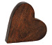 ROOST Herz aus Mangoholz 10036839 braun 19x18x4cm