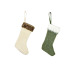 ROOST Weihnachtsstrumpf 26x65x3cm 10041108 weiss/grün, assortiert