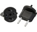 S-ELECTRO Fix-Adapter SchuKo-CH 4.135802 schwarz, 2-polig