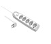 SCHOENENB Steckdosenleiste 1.5m 85.200.GY Fix-Line silicone 5xT13 weiss