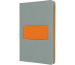 SIGEL Notizbuch Linescape A5 LS200 grau/orange kariert 176 S.