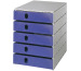 STYRO Systembox styroval pro 14-800038 grau/blau 5 Schubladen