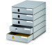 STYRO Systembox styroval pro öko 14-800085 grau/grau 5 Schubladen