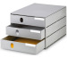 STYRO Systembox styroval pro öko 14-805085 grau/grau 3 Schubladen