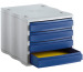 STYRO Schubladenbox blau/grau 248850038 4 Fächer