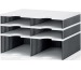 STYRODOC Schubladenbox Duo grau/schwarz 268-20222 6 Fächer