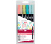 TOMBOW ABT Dual Brush Pen ABT-6P-4 Candy Colours 6 Stück